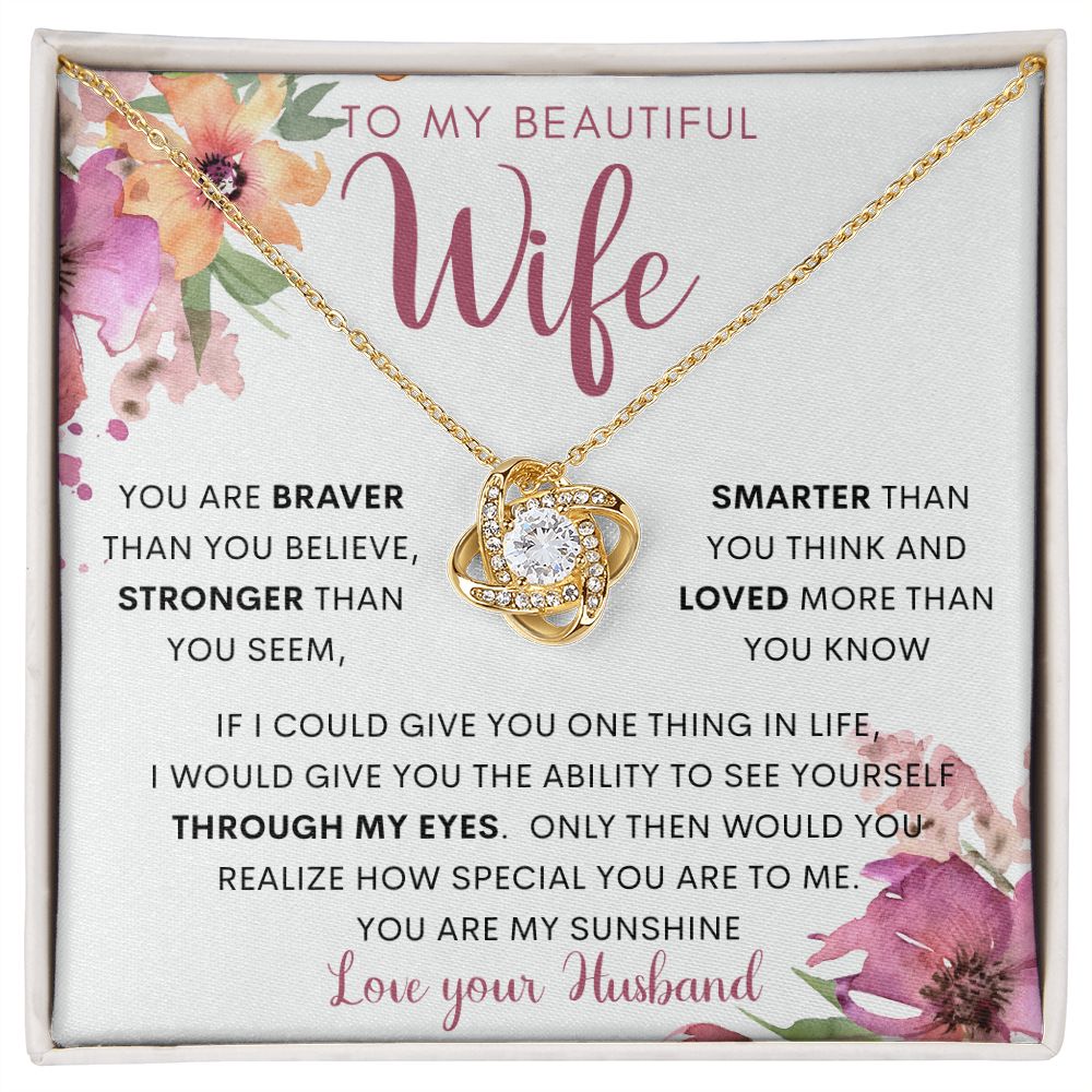 To My Wife | Love Knot Necklace