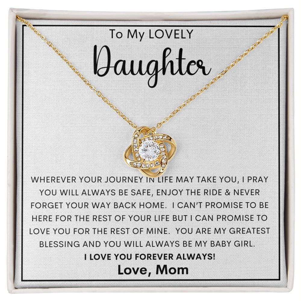 To my Lovely Daughter | Love Knot Necklace.