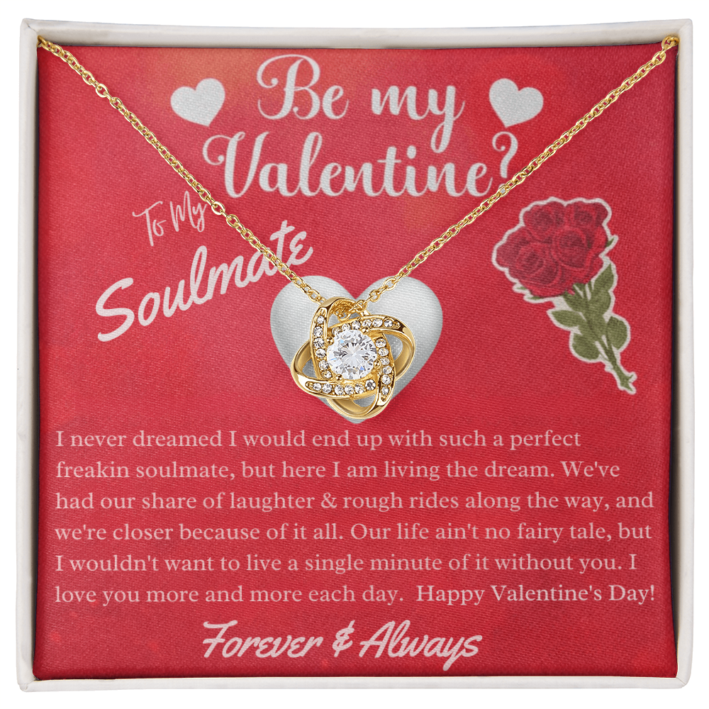 Gift for Soulmate Love Knot Necklace | Be My Valentine