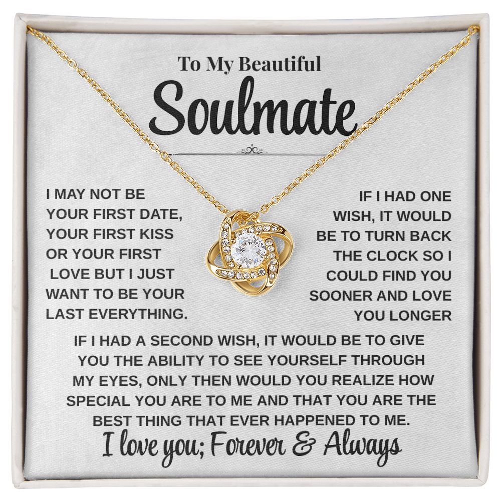 Emotional Gift for Her – To My Beautiful Soulmate Necklace