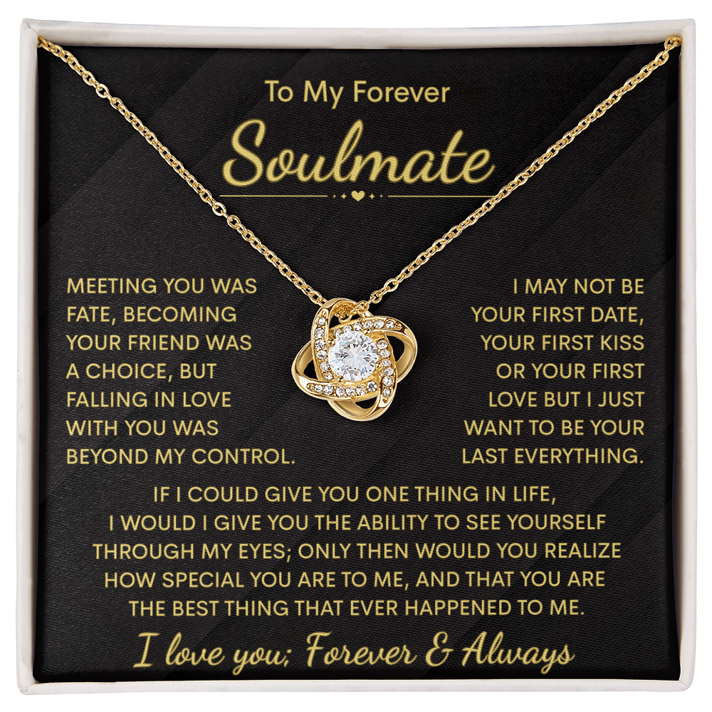 To My Forever Soulmate | Meeting You | Love Knot Necklace