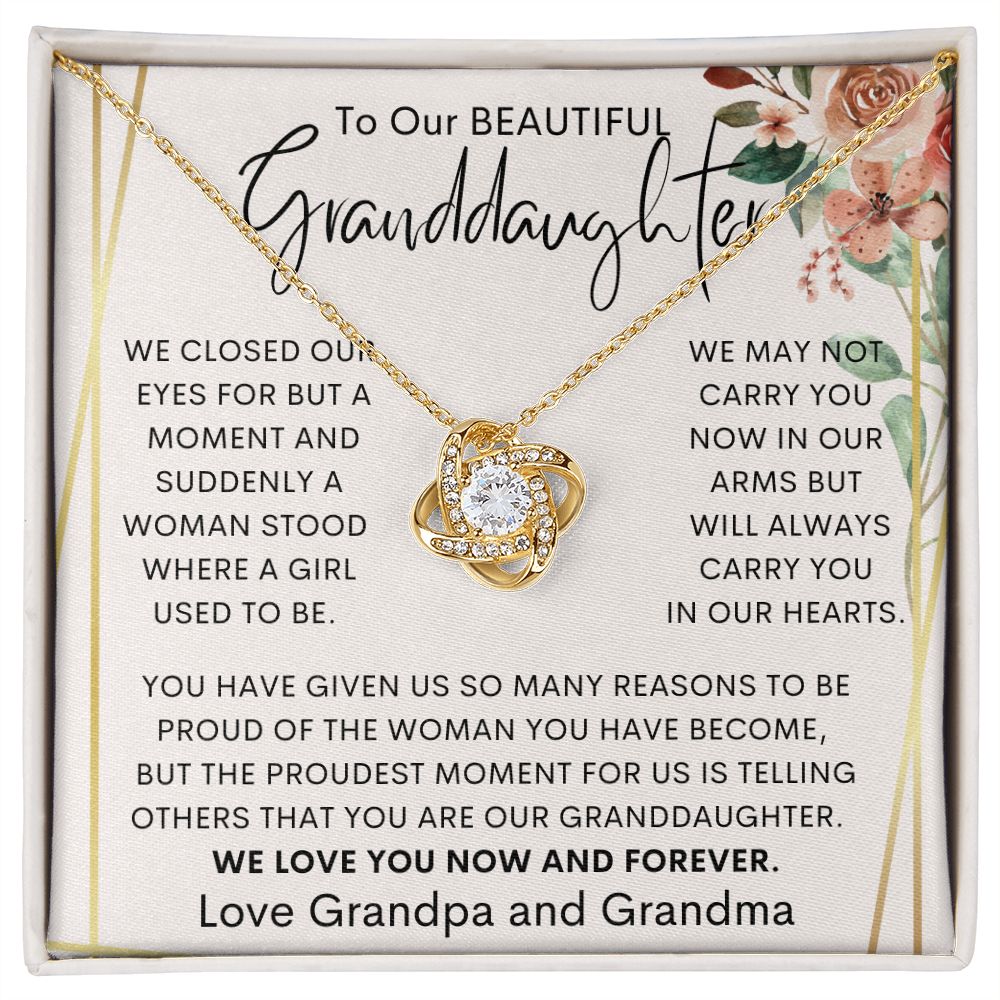 To Our Beautiful Granddaughter | Love Knot Necklace