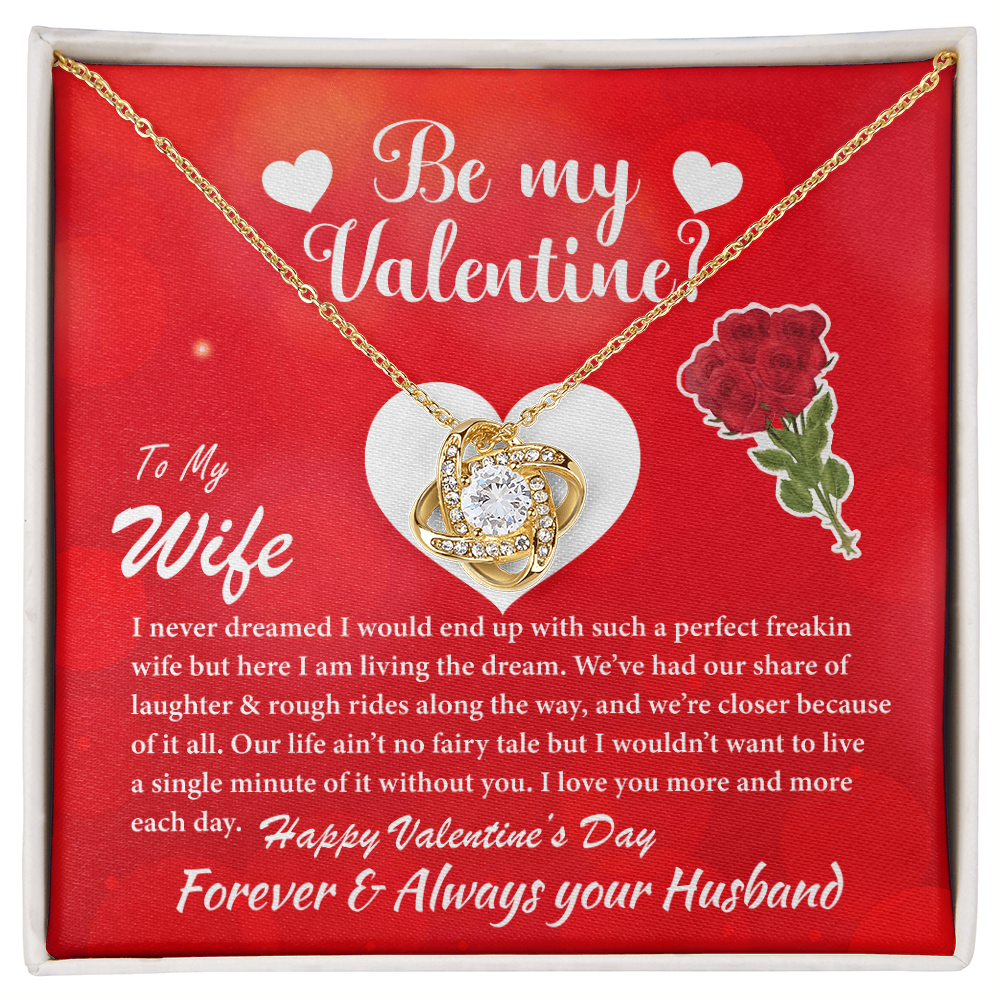 Be My Valentine | Gift for Wife Love Knot Necklace