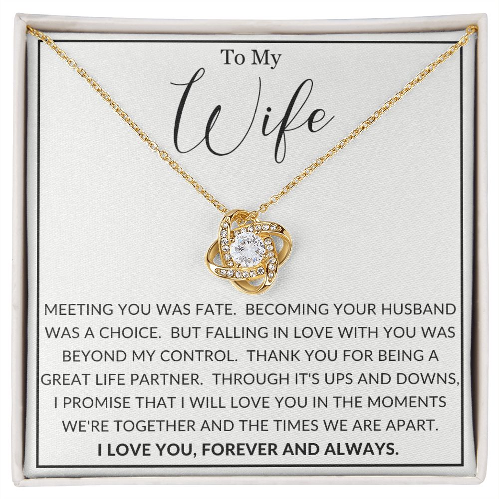 To My Wife | Love Knot Necklace