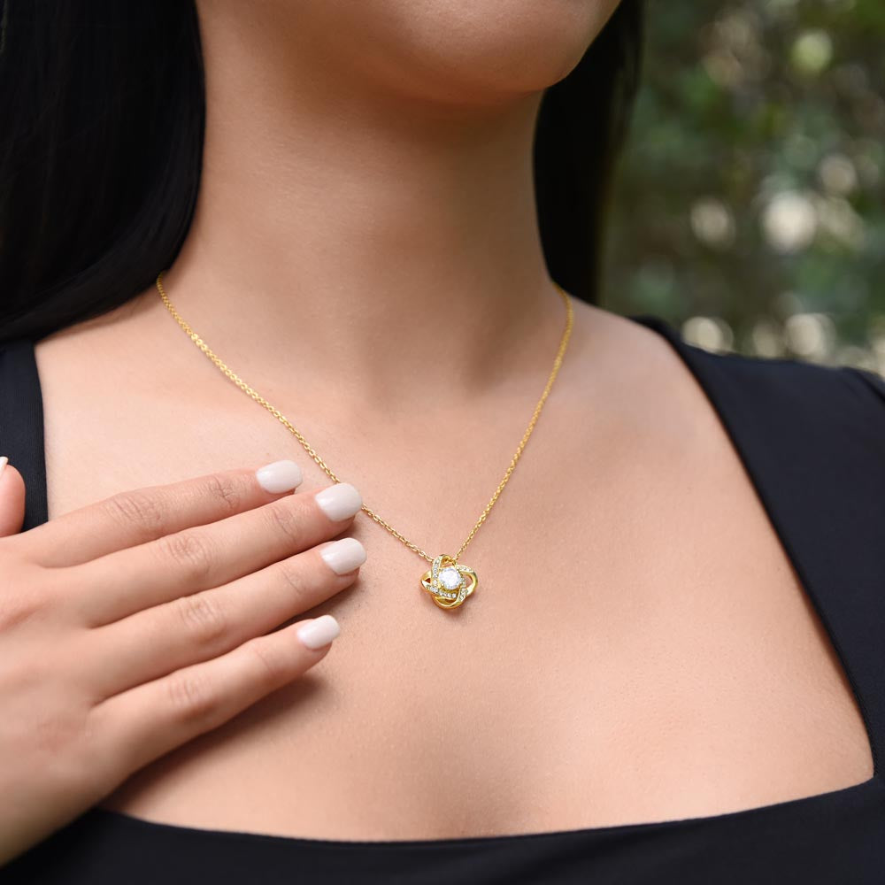 Happy Sweet 16 Love Knot Necklace