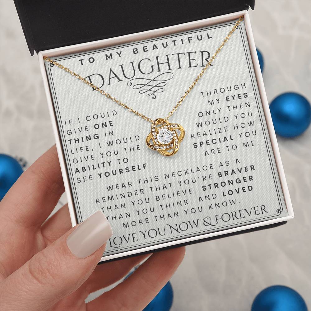 To My Daughter, Daughter Necklace, Daughter Birthday, Daughter Christmas Gift, Daughter Gift Ideas, Father Mother Daughter Gift