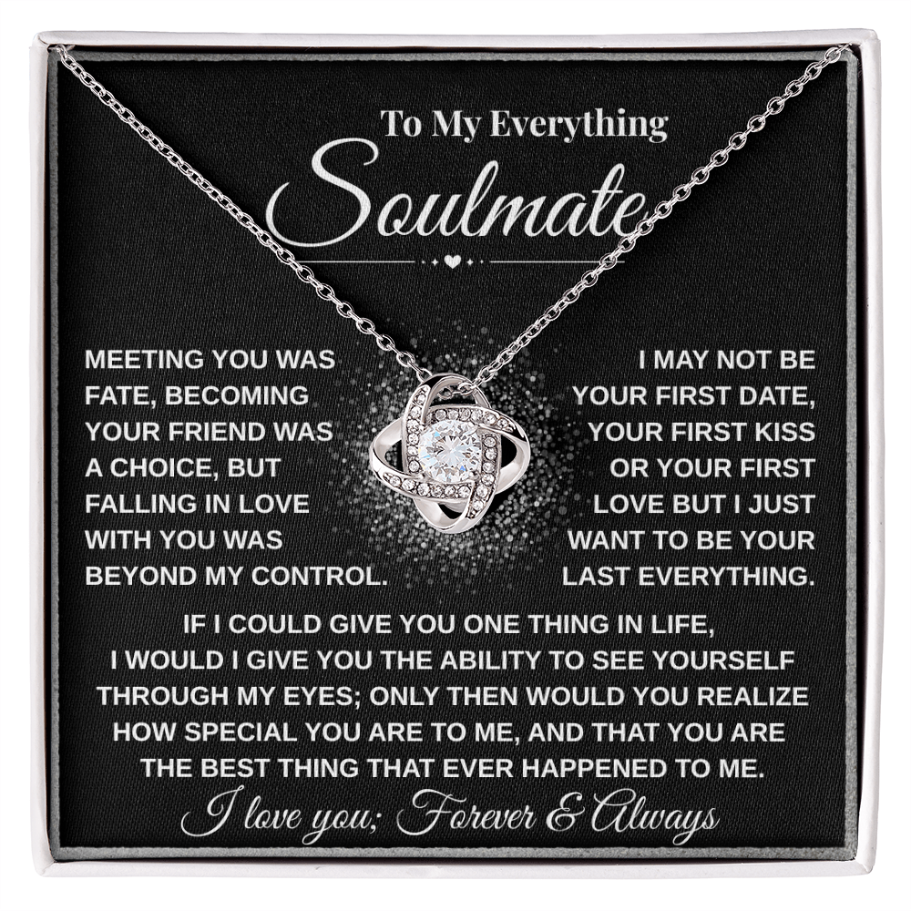 To My Everything Soulmate | Love Knot Necklace