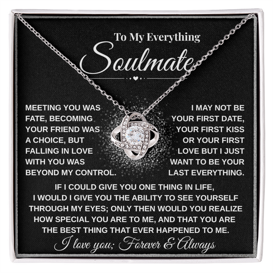 To My Everything Soulmate | Love Knot Necklace
