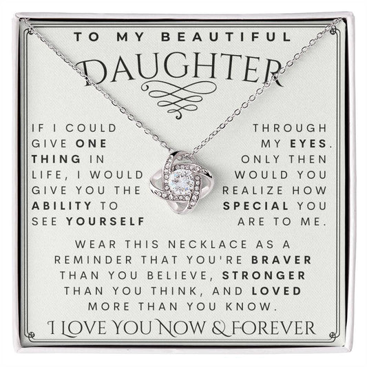 To My Daughter, Daughter Necklace, Daughter Birthday, Daughter Christmas Gift, Daughter Gift Ideas, Father Mother Daughter Gift