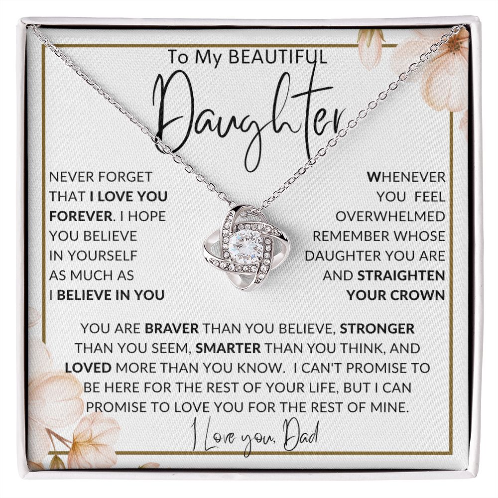 To My Beautiful Daughter | Love Knot Necklace