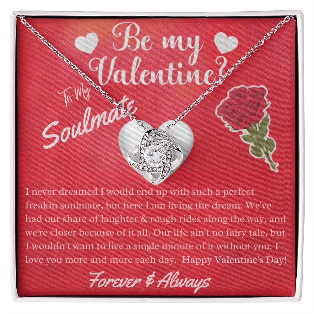 Gift for Soulmate Love Knot Necklace | Be My Valentine