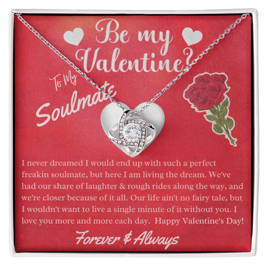 Gift for Soulmate Love Knot Necklace | Be My Valentine