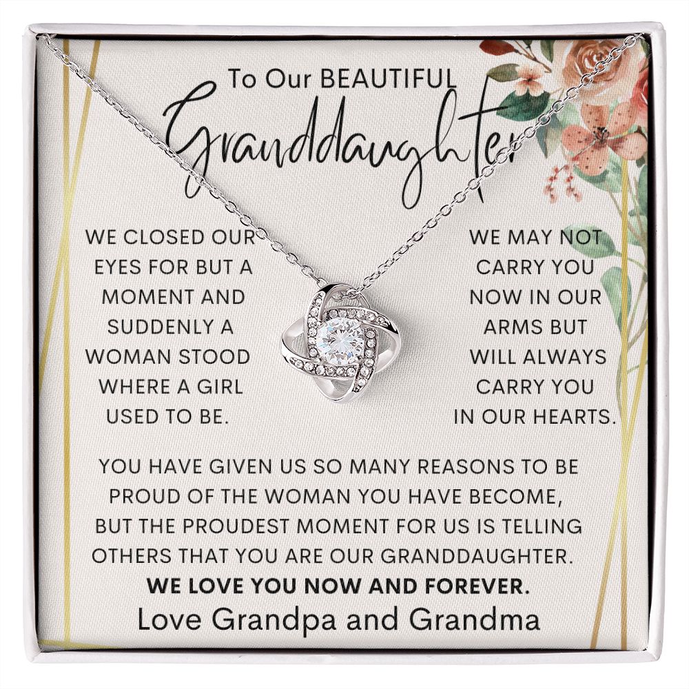 To Our Beautiful Granddaughter | Love Knot Necklace