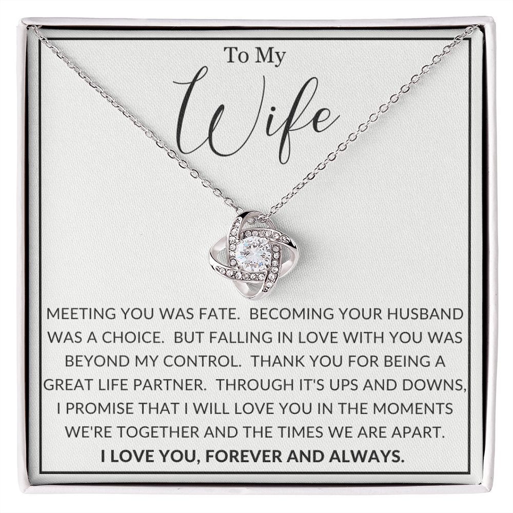 To My Wife | Love Knot Necklace