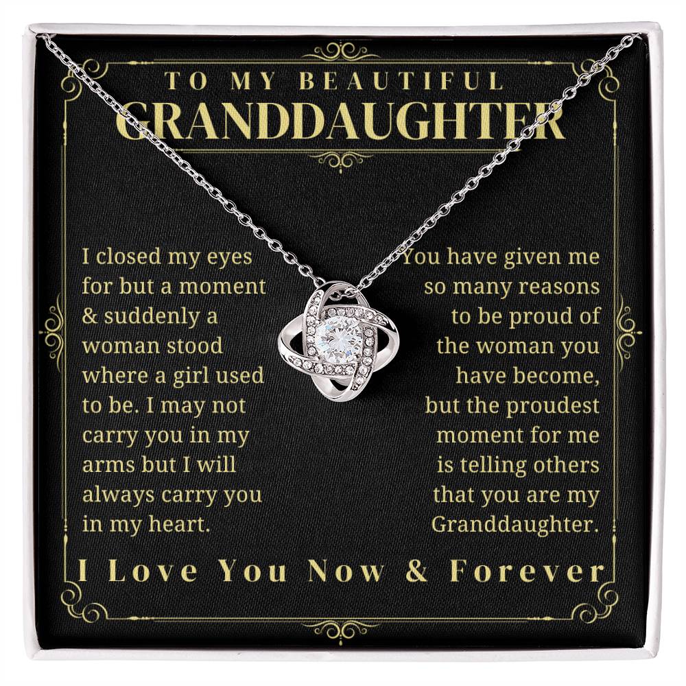 To My Granddaughter - Granddaughter Gift - Granddaughter Necklace - Birthday Necklace - Graduation Gift - Gift from Grandma/Grandpa