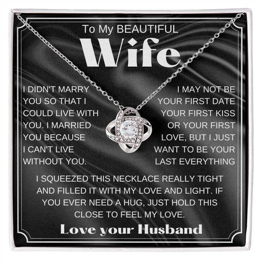 To My Wife Necklace, Anniversary Gift, Wife Gift Ideas, Gift From Husband, Wife Birthday Gift, Romantic Gift Wife