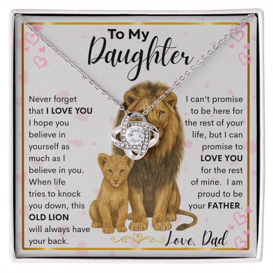 Gift for Daughter "Proud Father" Necklace