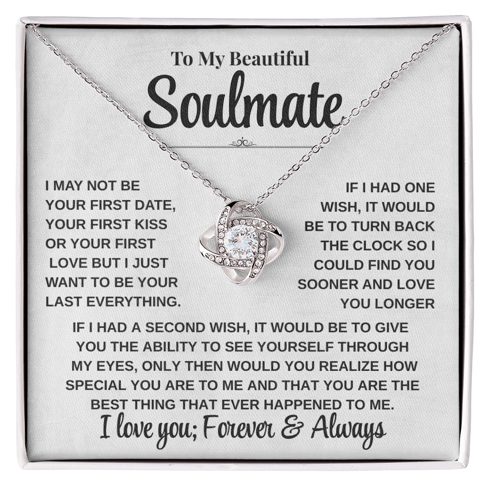 Emotional Gift for Her – To My Beautiful Soulmate Necklace