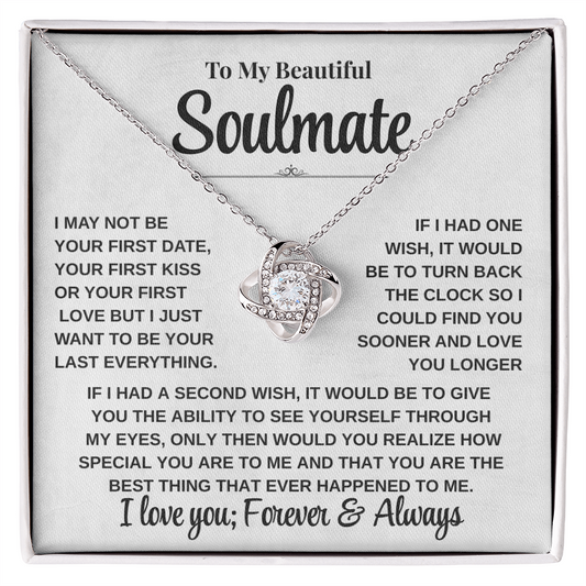 Emotional Gift for Her – To My Beautiful Soulmate Necklace