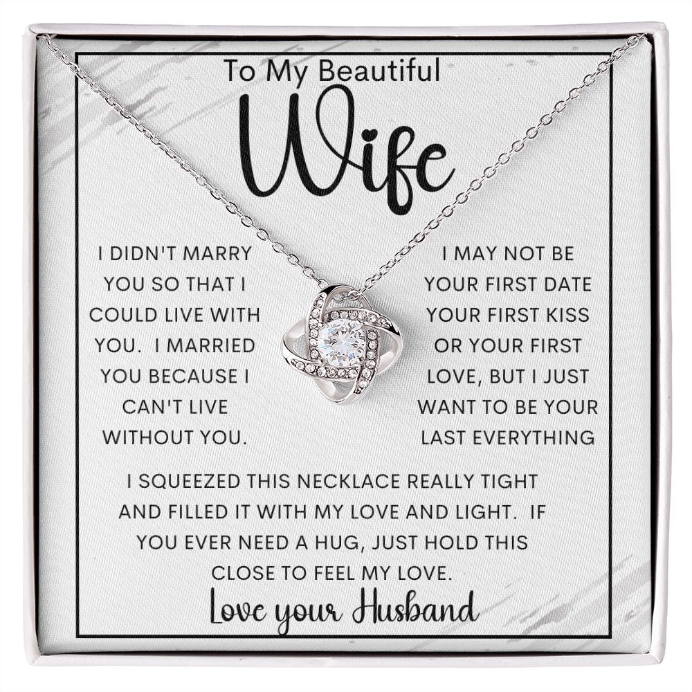 To My Beautiful Wife | Love Knot Necklace