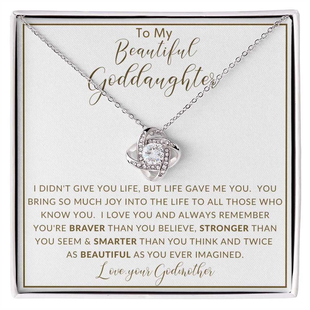 To My Goddaughter | Love Knot Necklace