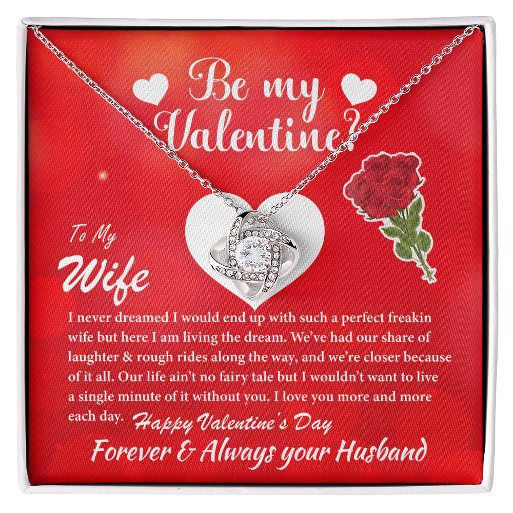 Be My Valentine | Gift for Wife Love Knot Necklace