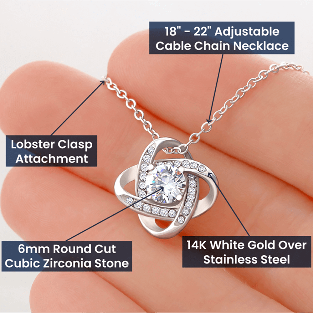 Happy Sweet 16 Love Knot Necklace