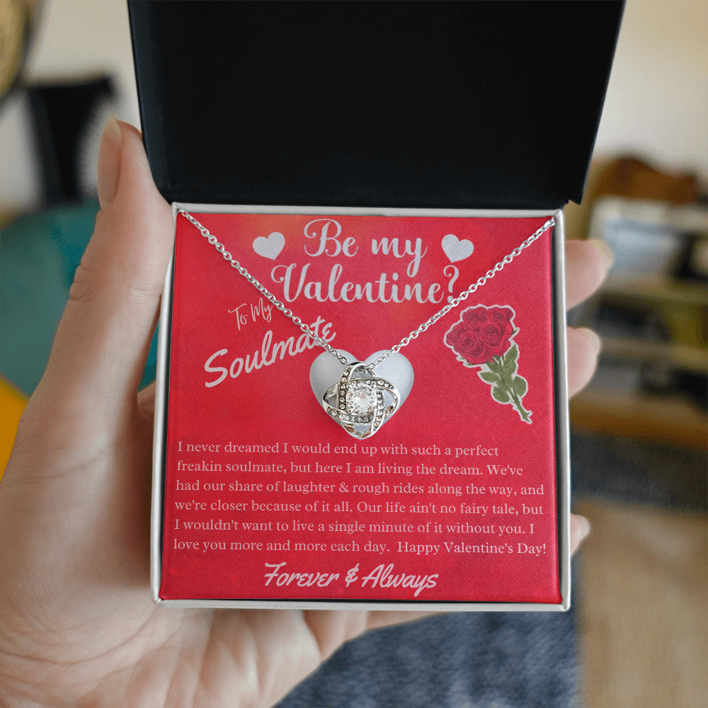 Gift for Soulmate Love Knot Necklace | Be My Valentine