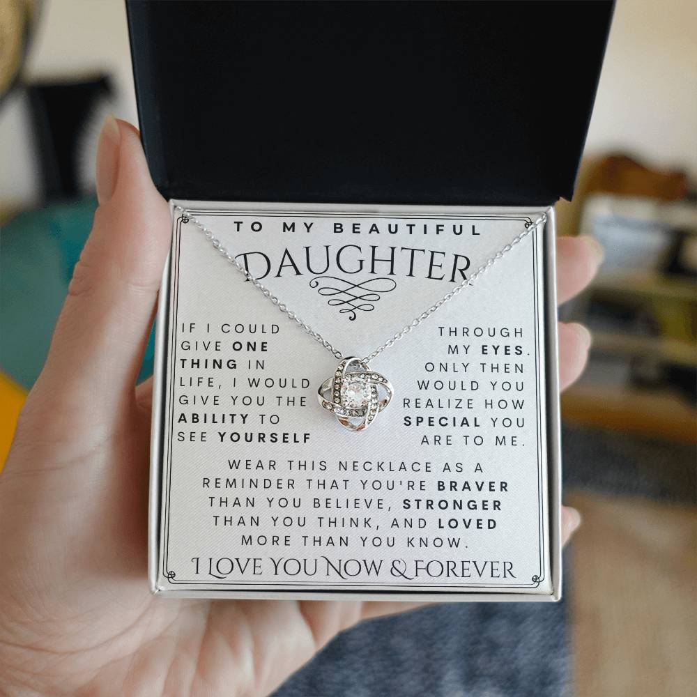 To My Daughter, Daughter Necklace, Daughter Birthday, Daughter Christmas Gift, Daughter Gift Ideas, Father Mother Daughter Gift