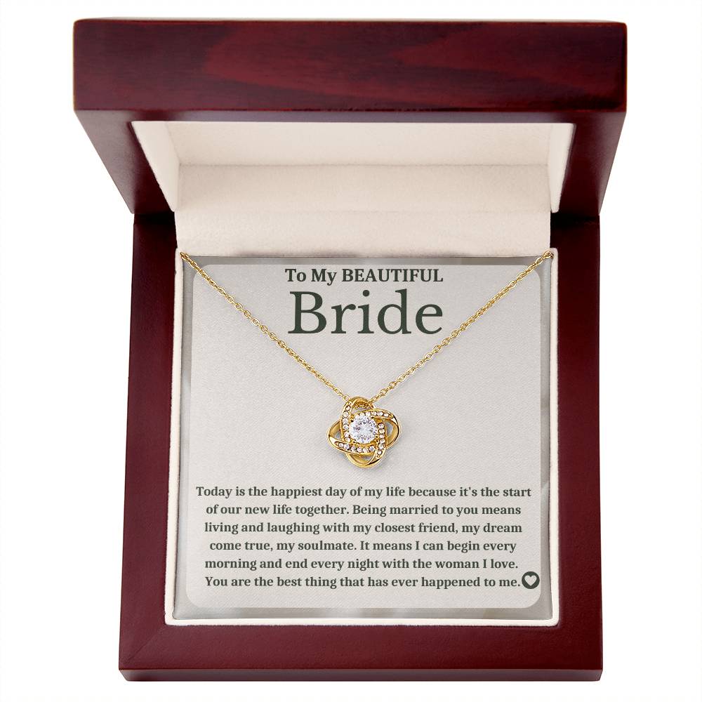 To My Bride - Bride Gift From Groom, Wedding Day Gift, Groom to Bride, Jewelry Gift from Groom to Bride, Beautiful Bride Necklace, To My Bride From Groom