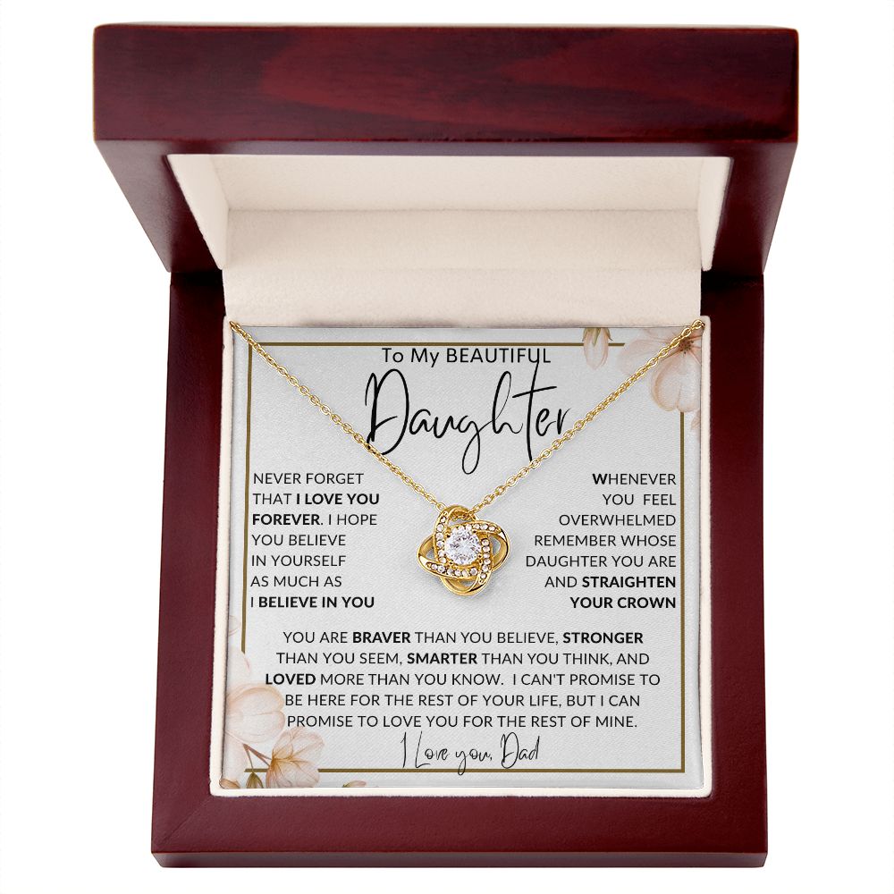 To My Beautiful Daughter | Love Knot Necklace