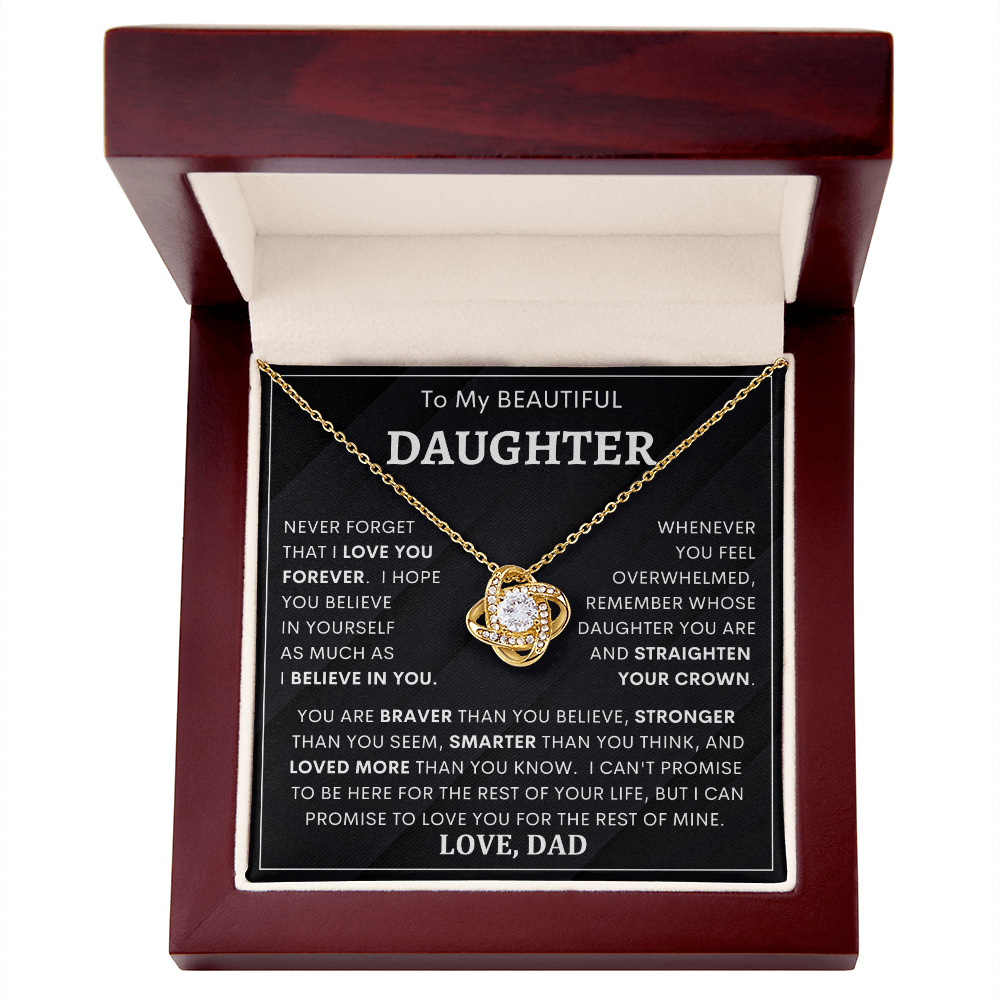 Heartfelt Gift for Daughter from Dad “You Are Braver Than You Believe” Necklace