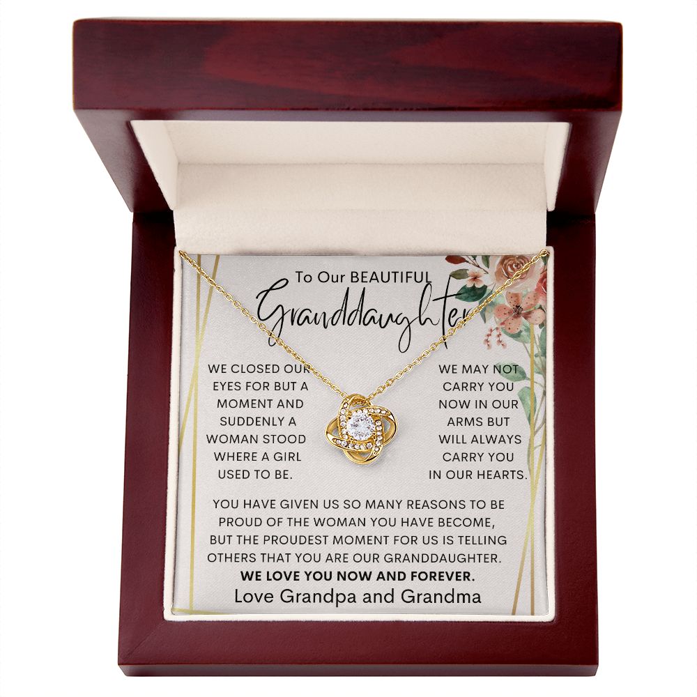 To Our Beautiful Granddaughter | Love Knot Necklace