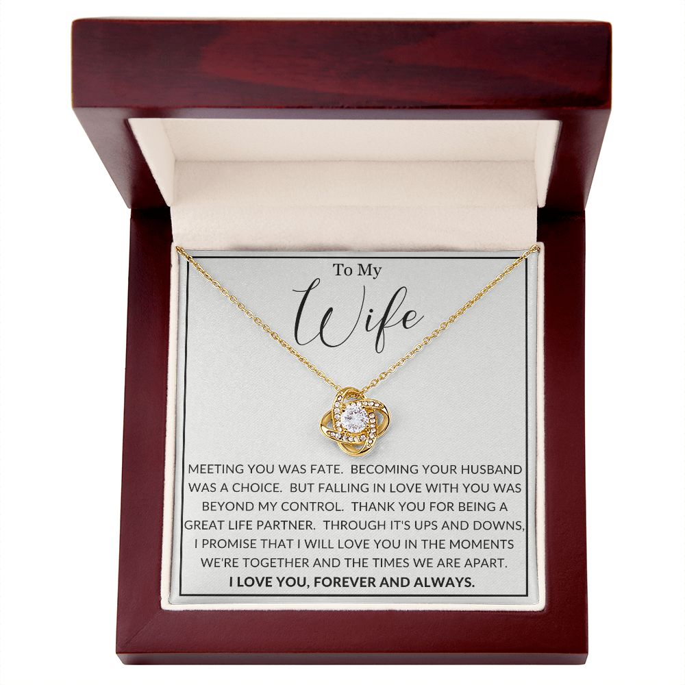 To My Wife | Love Knot Necklace