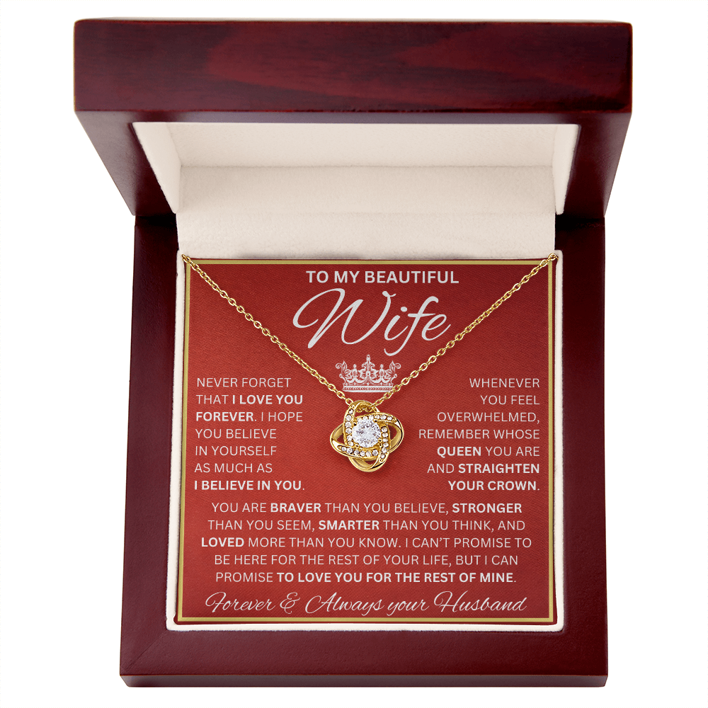 Gift for Wife | Love Knot Necklace | Never Forget I Love You