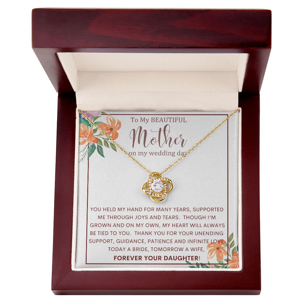 To My Beautiful Mother | Love Knot Necklace