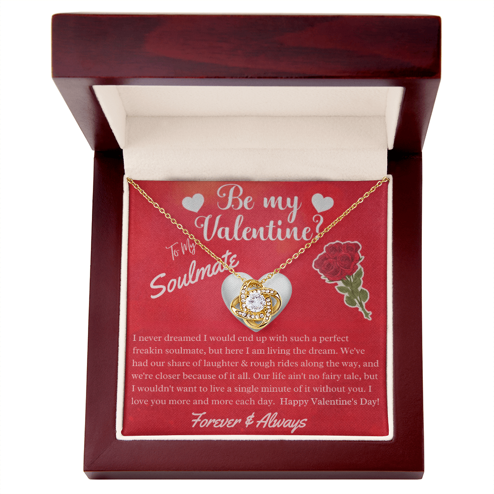 Gift for Soulmate Love Knot Necklace | Be My Valentine