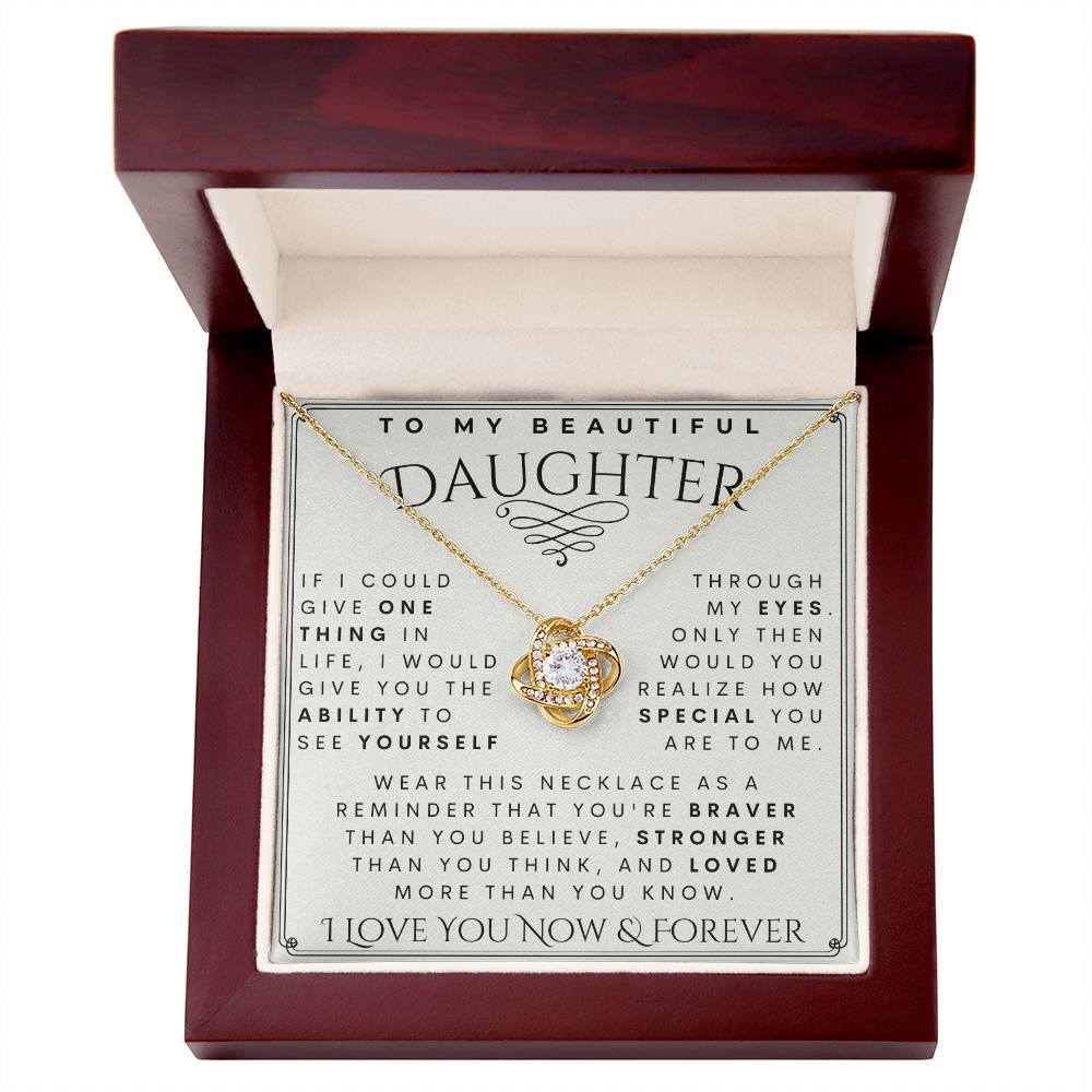To My Daughter, Daughter Necklace, Daughter Birthday, Daughter Christmas Gift, Daughter Gift Ideas, Father Mother Daughter Gift