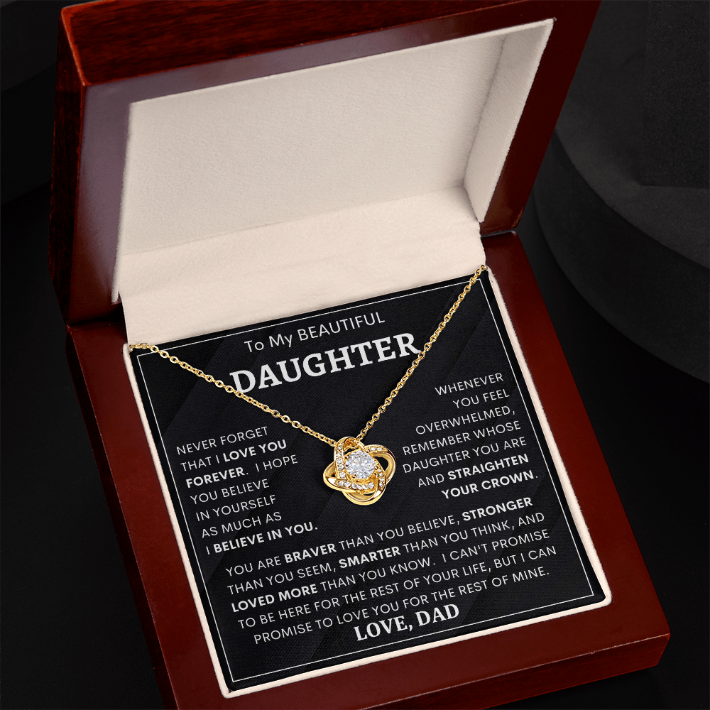 Heartfelt Gift for Daughter from Dad “You Are Braver Than You Believe” Necklace