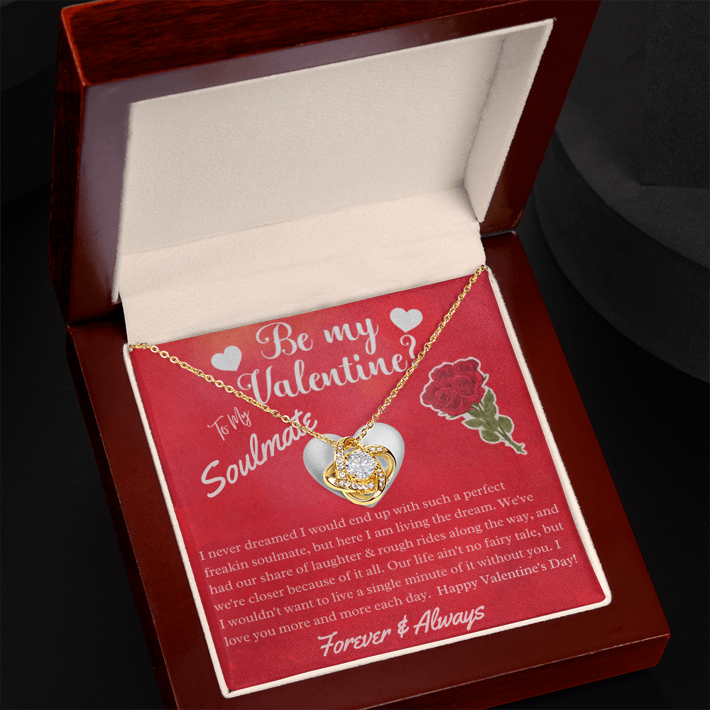 Gift for Soulmate Love Knot Necklace | Be My Valentine