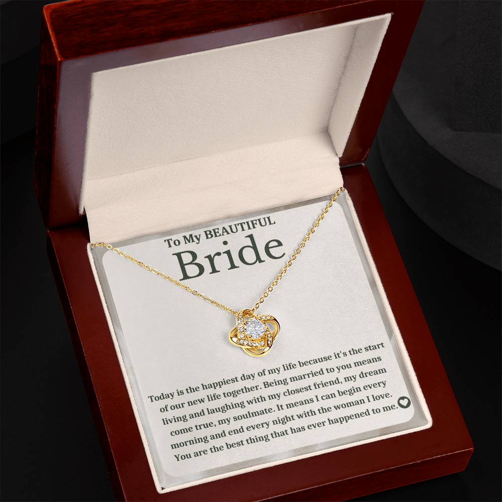 To My Bride - Bride Gift From Groom, Wedding Day Gift, Groom to Bride, Jewelry Gift from Groom to Bride, Beautiful Bride Necklace, To My Bride From Groom