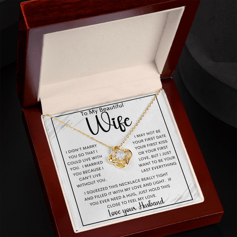 To My Beautiful Wife | Love Knot Necklace