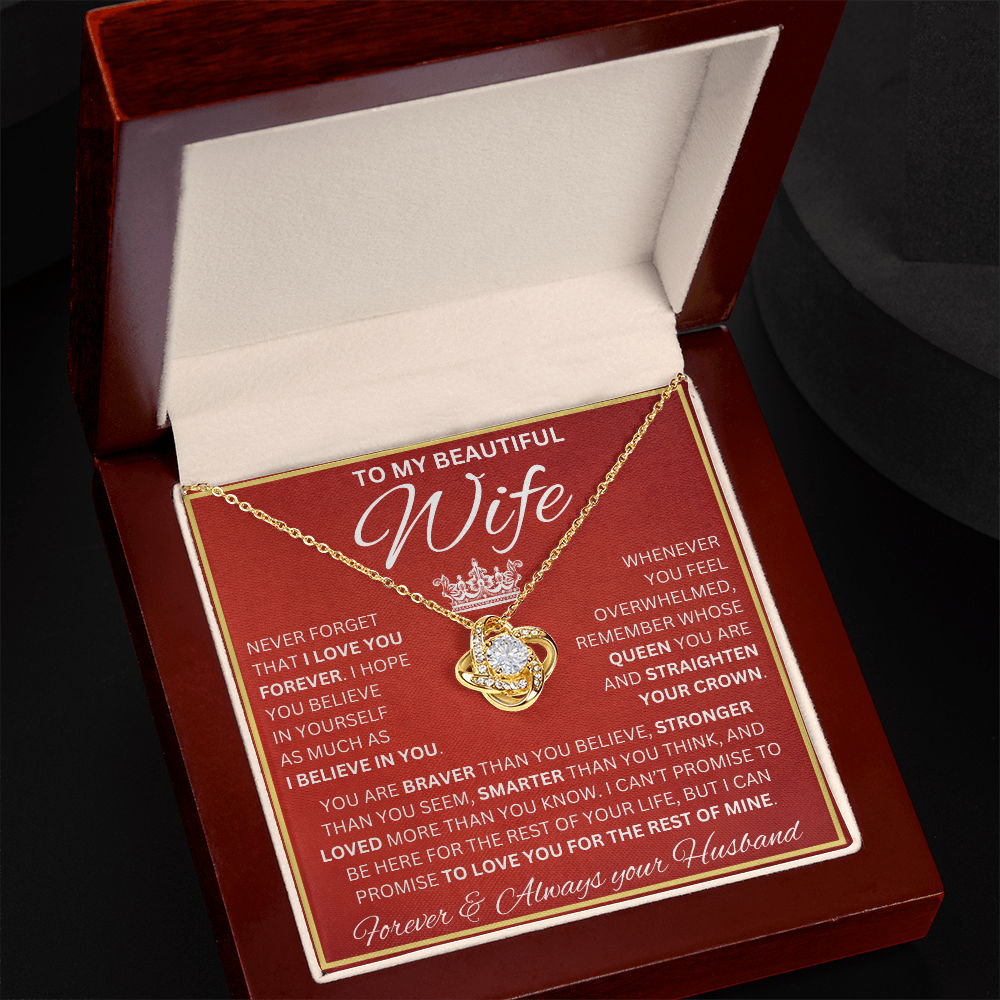 Gift for Wife | Love Knot Necklace | Never Forget I Love You
