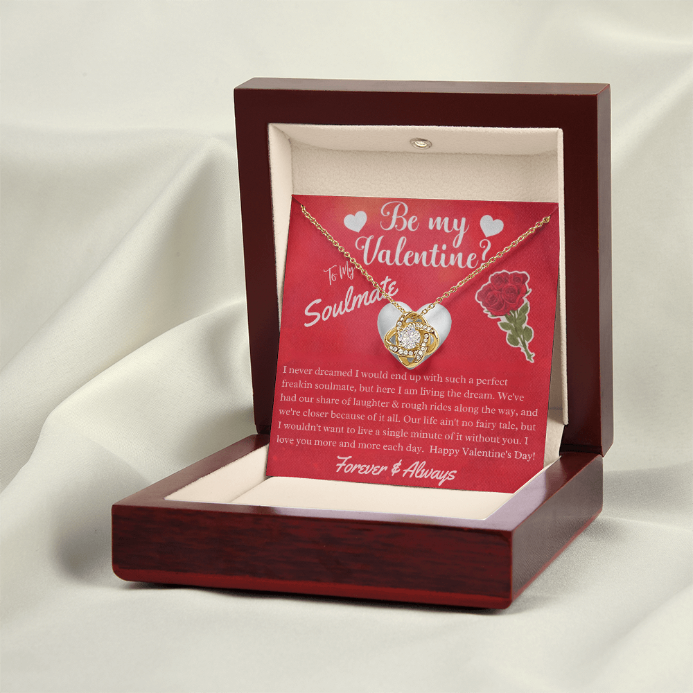 Gift for Soulmate Love Knot Necklace | Be My Valentine