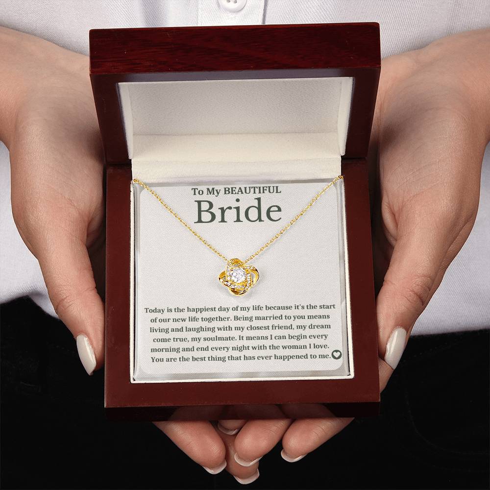 To My Bride - Bride Gift From Groom, Wedding Day Gift, Groom to Bride, Jewelry Gift from Groom to Bride, Beautiful Bride Necklace, To My Bride From Groom