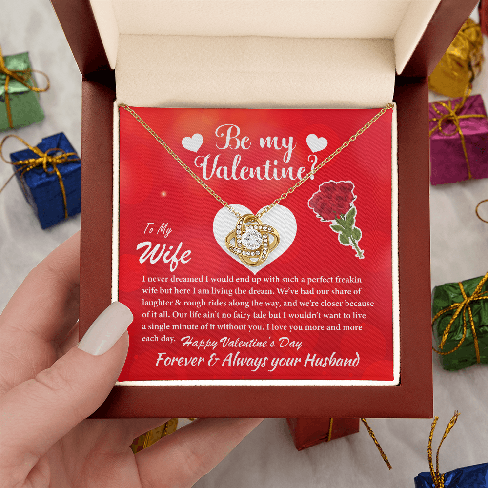 Be My Valentine | Gift for Wife Love Knot Necklace