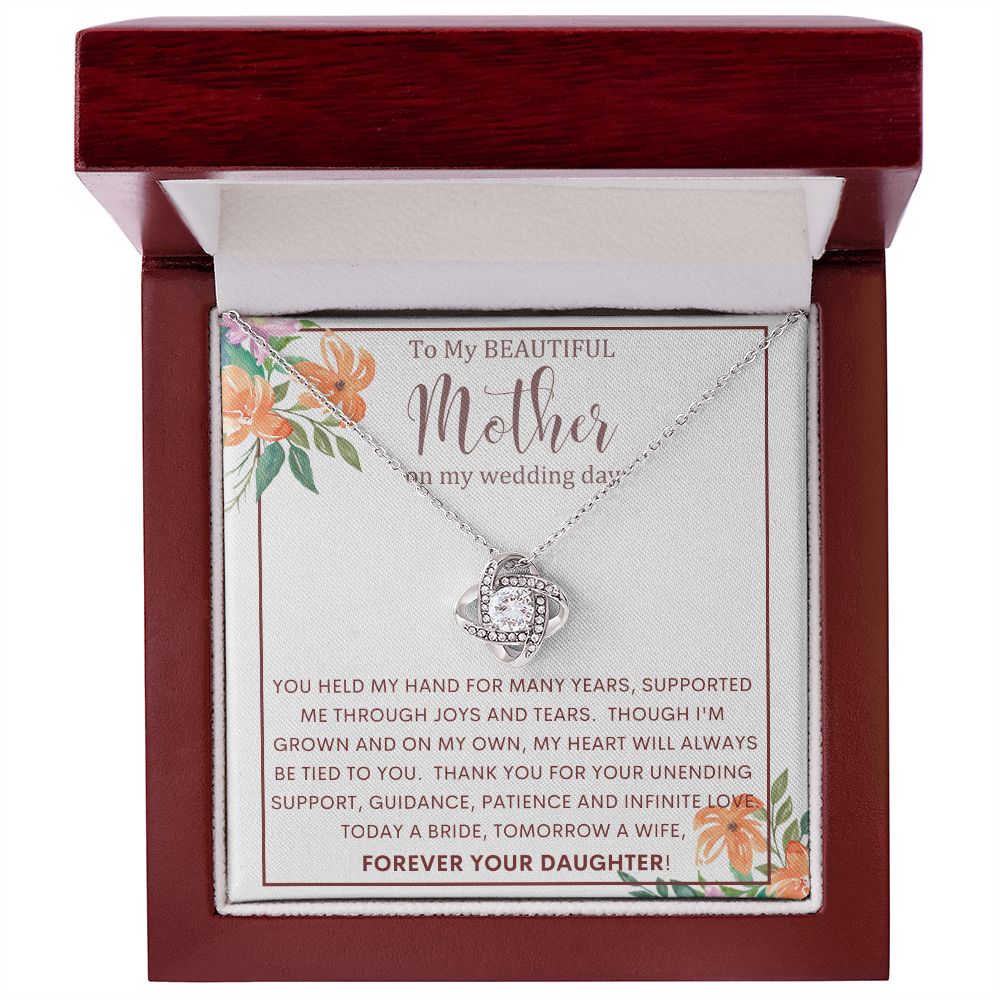 To My Beautiful Mother | Love Knot Necklace