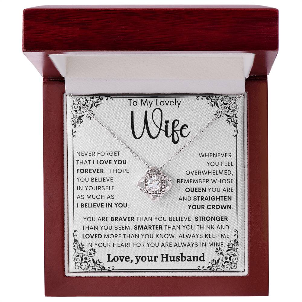 To My Wife - Love Knot Necklace