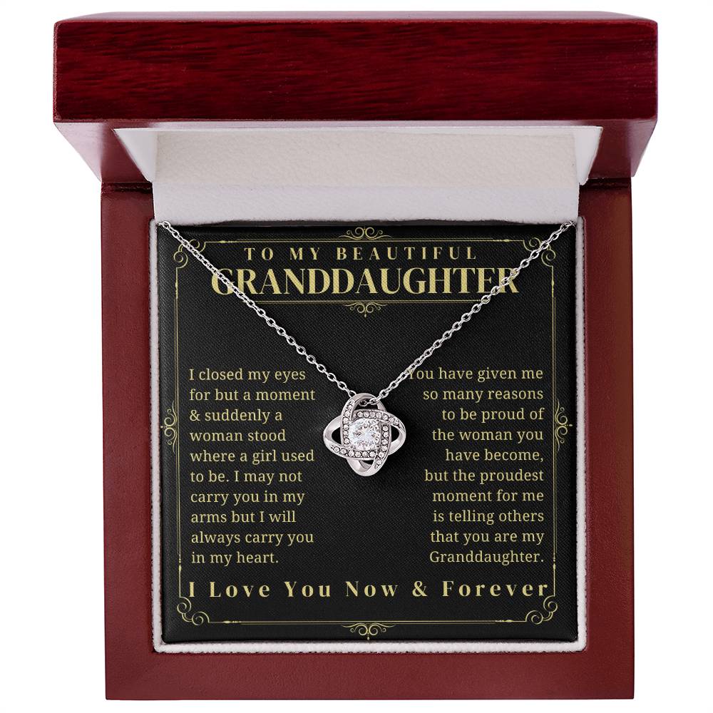 To My Granddaughter - Granddaughter Gift - Granddaughter Necklace - Birthday Necklace - Graduation Gift - Gift from Grandma/Grandpa