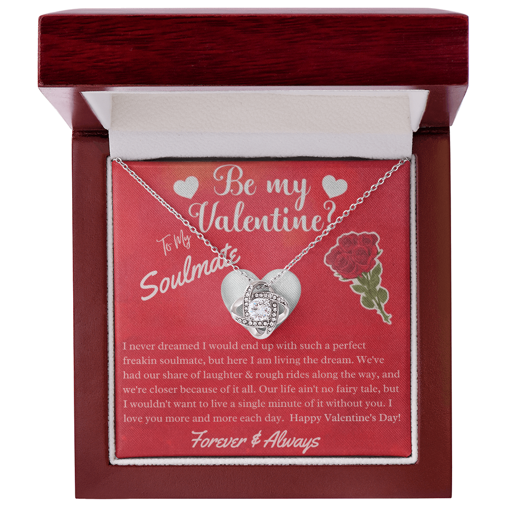 Gift for Soulmate Love Knot Necklace | Be My Valentine